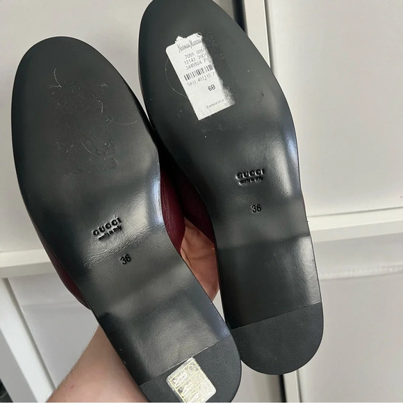 Gucci Women’s MLB SF Giants Calf Skin Leather Loafers Size 6 - Picture 3 of 4